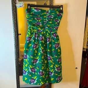 Floral Gap strapless dress, Size 0